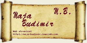 Maja Budimir vizit kartica